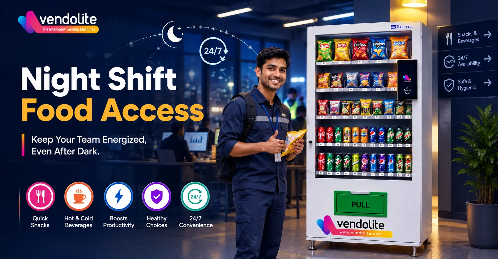 Night-Shift Food Access vending machine