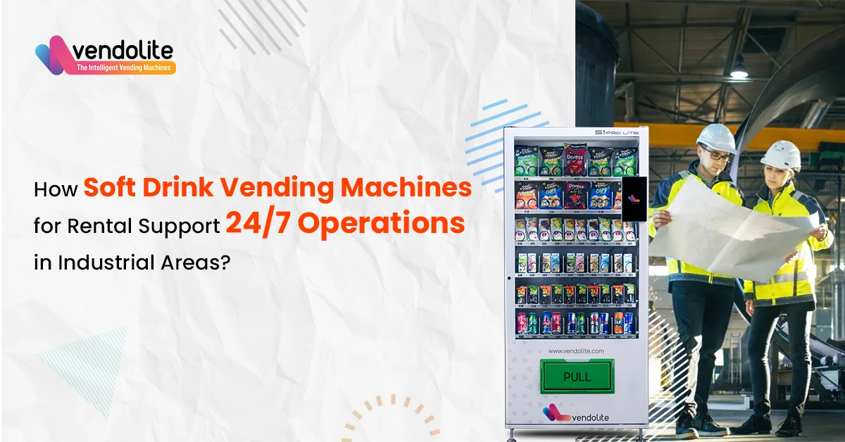 soft drink vending machine for rental industrial operations