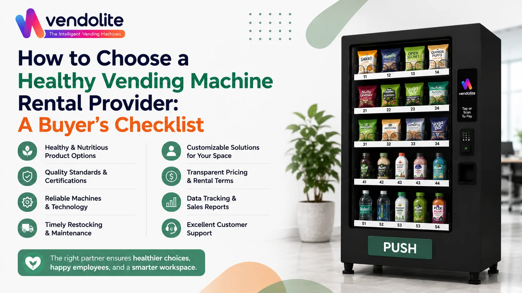 Healthy vending machine rental