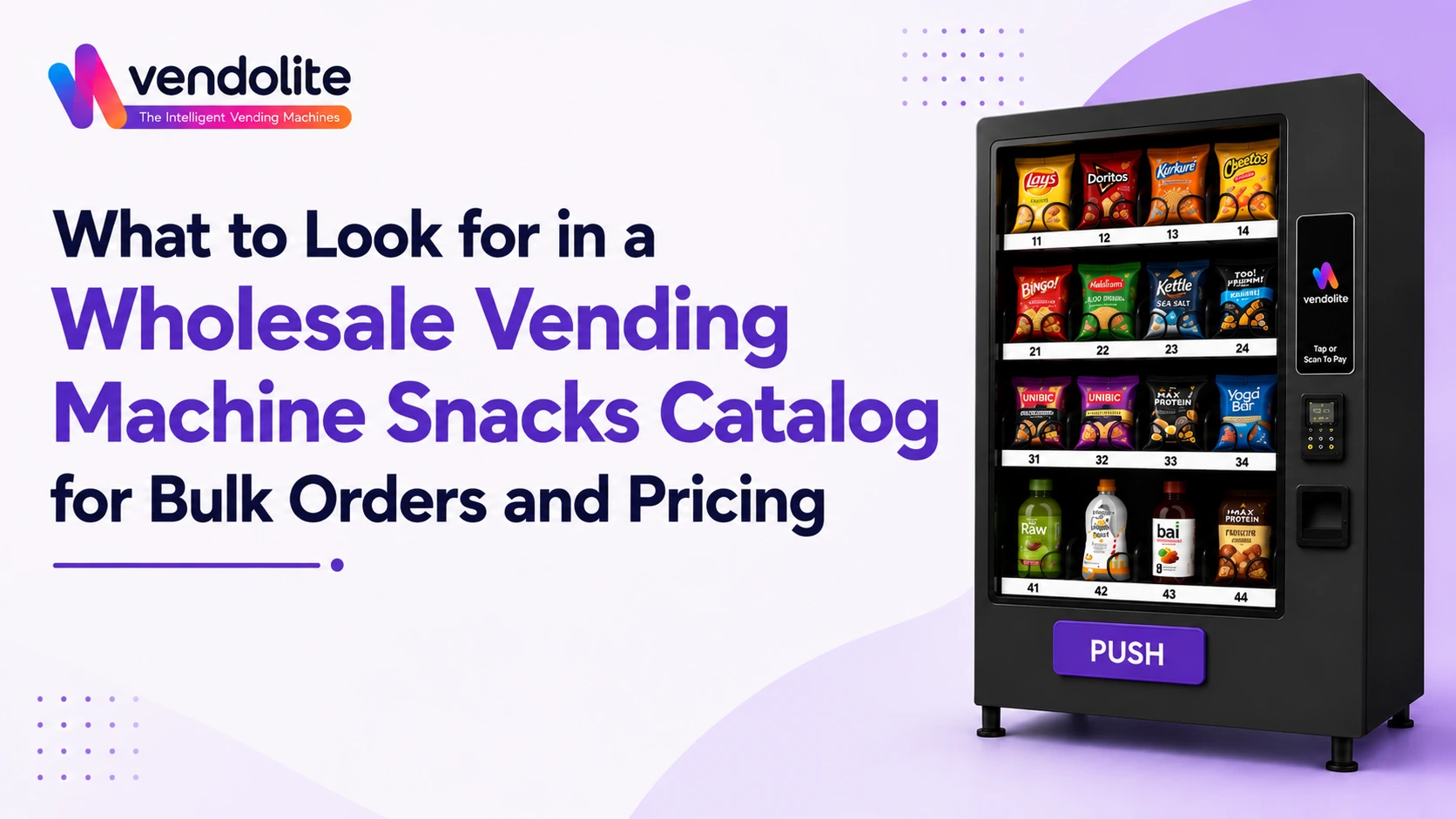 Vending machine snacks catalog